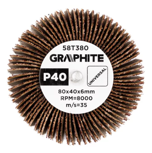 Csiszolókerék csapos 80x40x6mm, P40