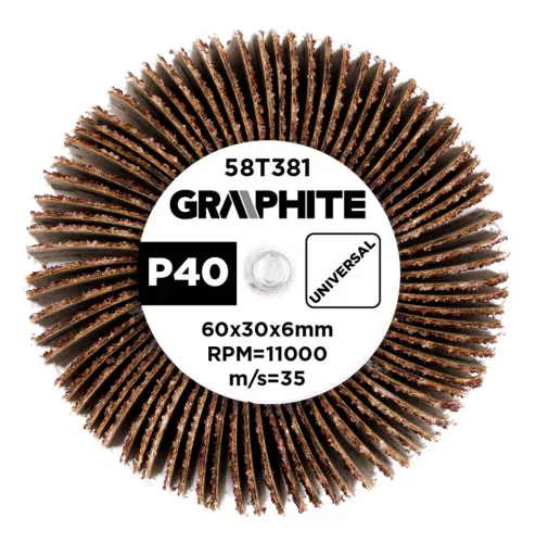 Csiszolókerék csapos 60x30x6mm, P40