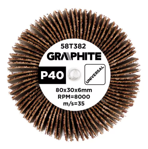 Csiszolókerék csapos 80x30x6mm, P40