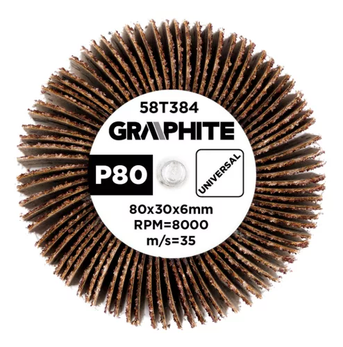 Csiszolókerék csapos 80x30x6mm, P80