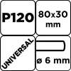 Csiszolókerék csapos 80x30x6mm, P120