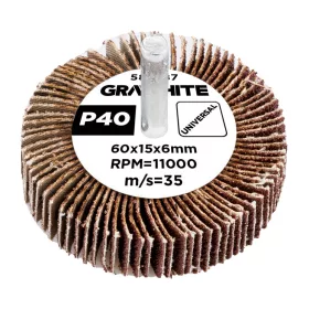 Csiszolókerék csapos 60x15x6mm, P40
