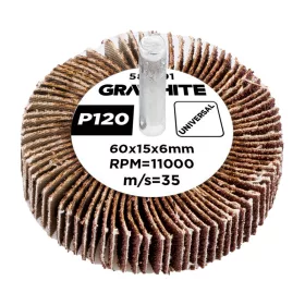 Csiszolókerék csapos 60x15x6mm, P120