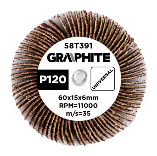 Csiszolókerék csapos 60x15x6mm, P120