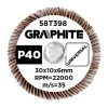 Csiszolókerék csapos 30x10x6mm, P40, min. rendelés: 3db