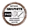Csiszolókerék csapos 30x15x6mm, P40, min. rendelés: 3db