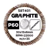 Csiszolókerék csapos 30x15x6mm, P60, min. rendelés: 3db