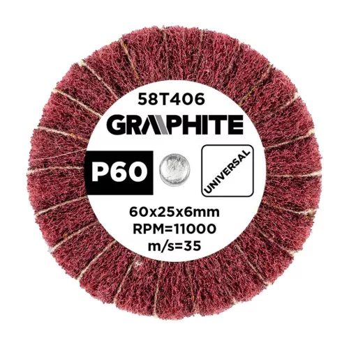 Csiszolókerék csapos 60x25x6mm, P60