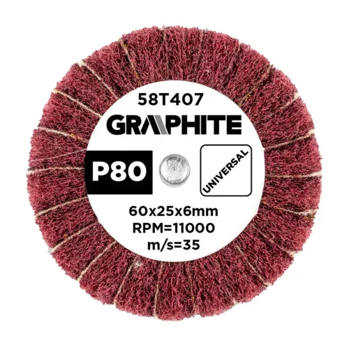 Csiszolókerék csapos 60x25x6mm, P80