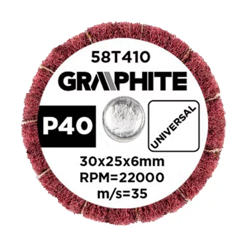 Csiszolókerék csapos 30x25x6mm, P40