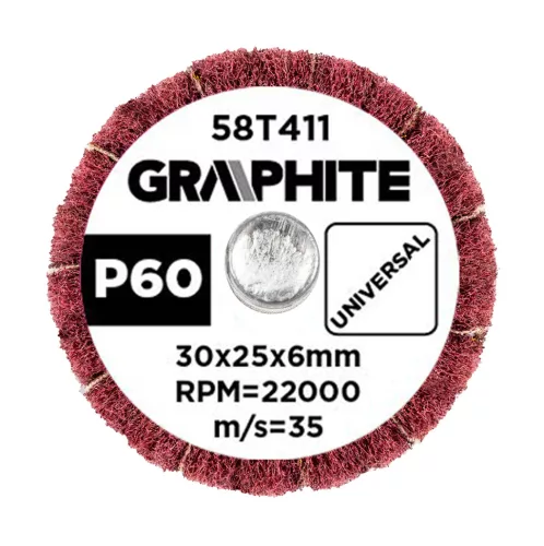 Csiszolókerék csapos 30x25x6mm, P60