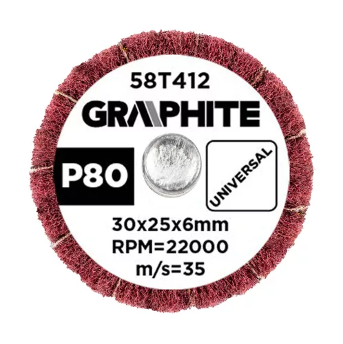 Csiszolókerék csapos 30x25x6mm, P80
