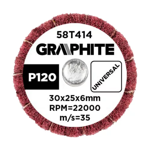 Csiszolókerék csapos 30x25x6mm, P120