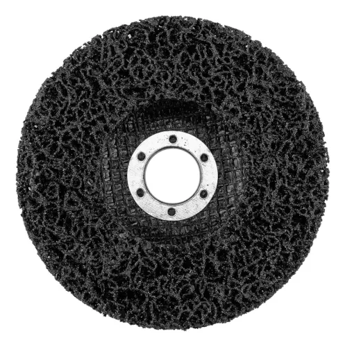 Tisztítókorong szilikon karbidos műanyag szálakkal, fémcsiszoláshoz, 125x14x22.2mm, sarokcsiszolókhoz