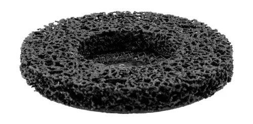 Tisztítókorong szilikon karbidos műanyag szálakkal, fémcsiszoláshoz, 125x14x22.2mm, sarokcsiszolókhoz