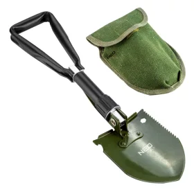   Összecsukható tábori ásó, fejben elrejtett szerszámokkal, ásó, csákány, palacknyitó, fűrész, csavarkulcs 10mm