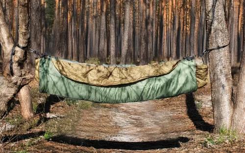 Függőágy, 221x105cm, pamut-poliészter, szakadásgátló szövet, 4 kampóval