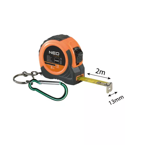 Mini mérőszalag, 2m/13mm, rendelési egység: 24db