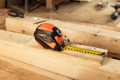 Mérőszalag 5m / 25mm, acél, mágneses, autostop+ rögzítő