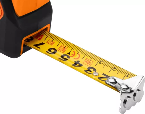 Mérőszalag 7.5m / 25mm, acél, mágneses, autostop+ rögzítő