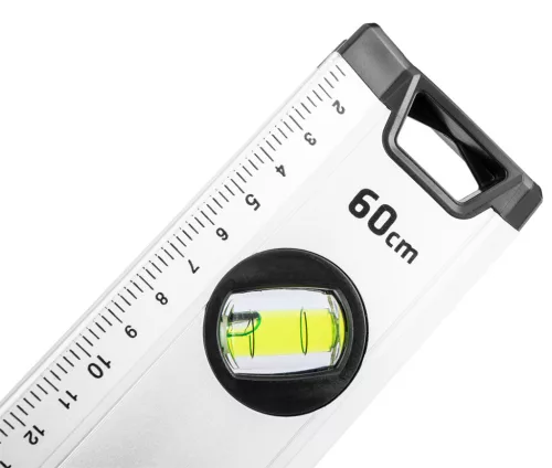 Vízmérték 60cm, alumínium, lejtésmérő, 5 libella, fogantyú
