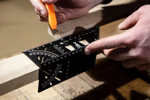 Jelölő sablon 3D, derékszög, vonalzó, szögmérő, alumíniumötvözet