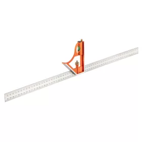   Profi szögmérő, derékszög és vonalzó, rozsdamentes-alu 60cm