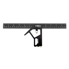   Profi szögmérő, derékszög és vonalzó, festett-alu 30cm
