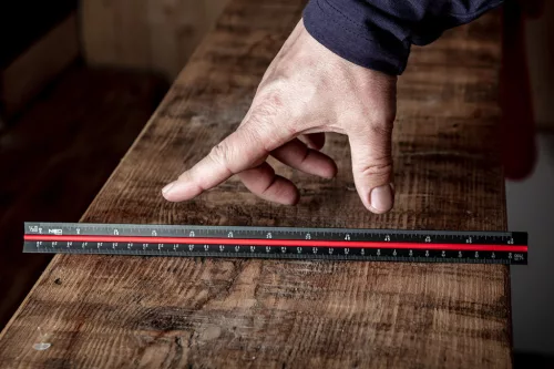 Műszaki vonalzó, 3 élű, 30cm, alumínium