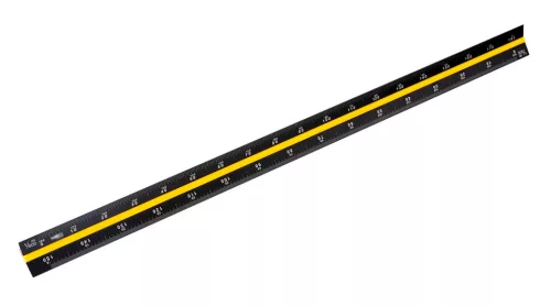Műszaki vonalzó, 3 élű, 30cm, alumínium