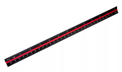 Műszaki vonalzó, 3 élű, 30cm, alumínium