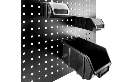 Alkatrésztároló doboz 360x225x165mm, szerszámtartó falhoz (84-500, 84-501)