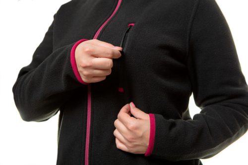 Női polár munkapulóver fekete 300g/m2, XL