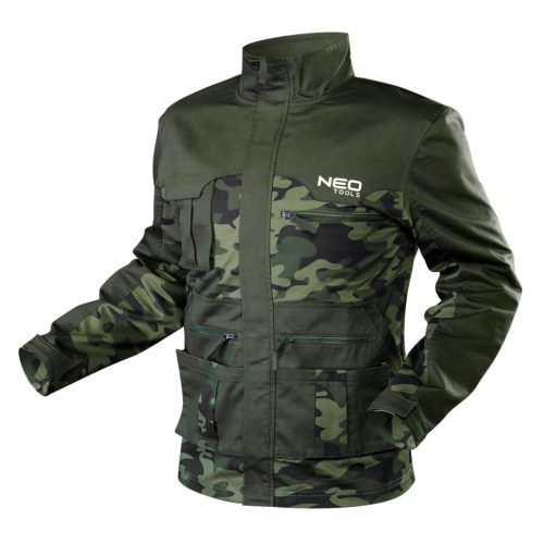 Terepmintás Munkavédelmi kabát CAMO, 60% pamut, 40% polyester, 255 g/m2, L