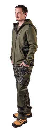 Terepmintás munkásnadrág,CAMO, 60% pamut, 40% polyester, 255 g/m2, L