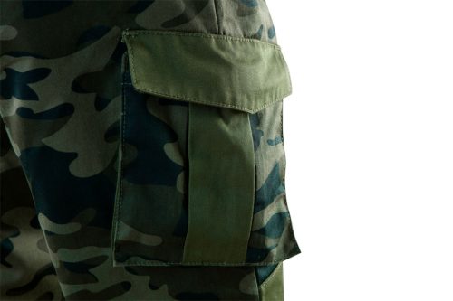Terepmintás munkásnadrág,CAMO, 60% pamut, 40% polyester, 255 g/m2, M