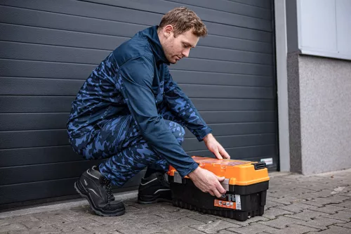 Munkanadrág tengerészkék terepmintás, CAMO, Navy, 60% pamut + 40% poliészter, XS