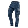 Farmer Munkásnadrág, DENIM, cipzáros oldalzsebekkel, 98% pamut, 410 g/m2, XS