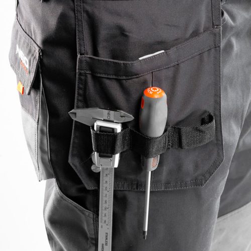 Munkásnadrág, HD, L/52 65% poliészter, 35% pamut, 267g/m2, térdprotektor zseb, térd alatt lezippzározható, L