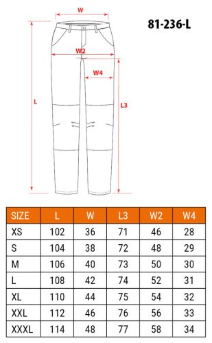 Farmer munkásnadrág, Denim, fekete, 98% pamut, térdvédő zseb, gombos oldalzsebek, 255 g/m2, L