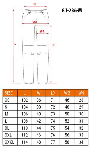 Farmer munkásnadrág, Denim, fekete, 98% pamut, térdvédő zseb, gombos oldalzsebek, 255 g/m2, M