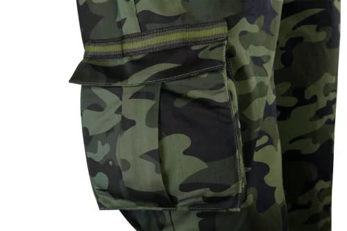 Kantáros, terepmintás munkásnadrág, CAMO, 60% pamut, 40% polyester, 255 g/m2, XS