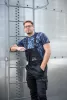 Munkanadrág, kantáros, tengerészkék, Navy, 60% pamut + 40% poliészter, XS