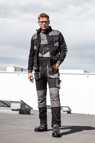 Kantáros munkásnadrág, karcsúsított(slim fit), 60% pamut, 37% polyester, 3% elasztán, 285 g/m2, L