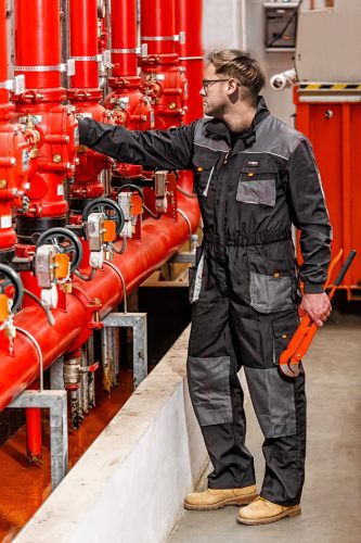 Overall, HD, XXL/58 65% poliészter, 35% pamut, 267g/m2, térdprotektor zseb, vékony fényvisszaverő csík, XXL