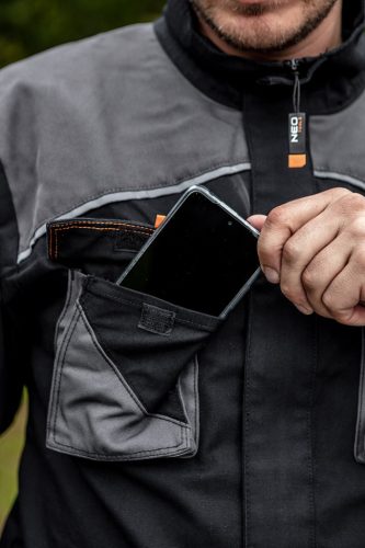 Overall, HD, karcsúsított(slim fit), 60% pamut, 37% polyester, 3% elasztán, 285 g/m2, S