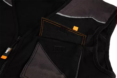 Munkamellény karcsúsított(slim fit), 60% pamut, 37% polyester, 3% elasztán, 285 g/m2, S