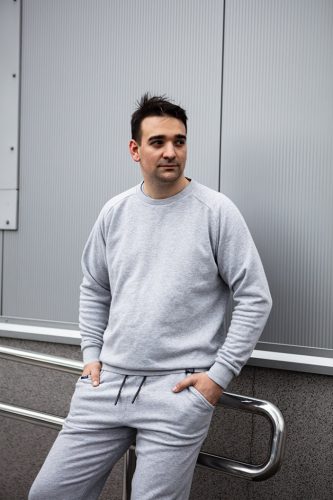 Melegítő nadrág, Comfort, szürke, 79% pamut, XXXL