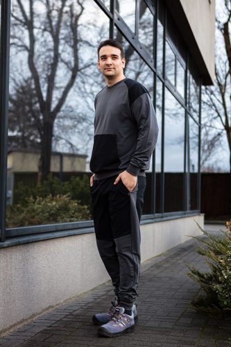 Melegítő nadrág Comfort, fekete-szürke, 57% pamut, 39% poliészter, XXXL