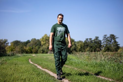 Munkásnadrág, Outdoor, zöld, 80% pamut, XL